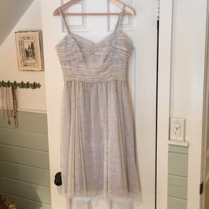 Grey and silver evening dress